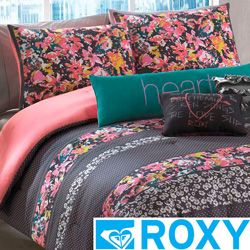 Roxy Samantha Floral 5 piece Comforter Set with Body Pillow and Throw