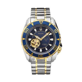 Bulova Mens Marine Star Two tone Stainless Steel Automatic Watch
