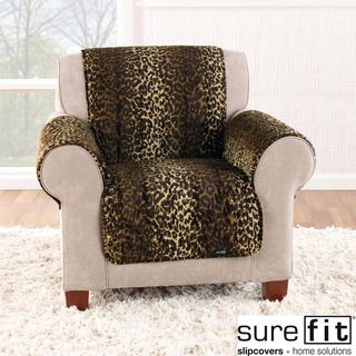 Velvet Leopard Chair Cover