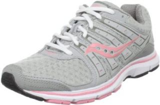 Saucony Womens Grid Flex Running Shoe,Grey/White/Pink,12 M US Shoes