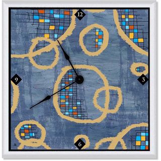 Ankan Circles on Blue Clock Art