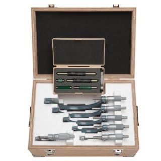 Mitutoyo 103 904 01, 0   6 X .001 Outside Micrometer Set, with