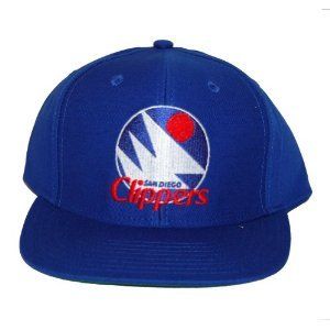 Vintage San Diego Clippers NBA Snapback Hat Cap   Blue