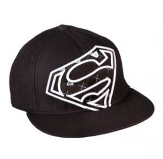 Marvel Comics Superman Logo Fitted Hat (S/M, Black