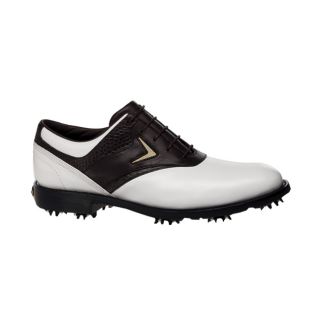 Callaway Mens Tour Authentic FT Chev Saddle White/ Brown Golf Shoes