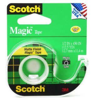 Scotch Magic Tape, 1/2 x 450 Inches, 12 Rolls (104)