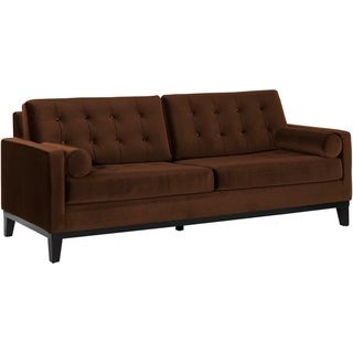 Modern Brown Velvet Sofa