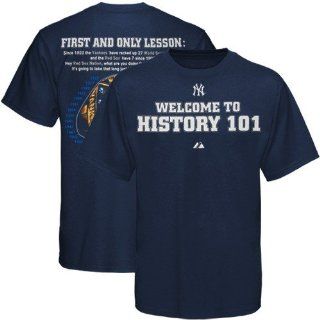 New York Yankees History 101 T Shirt By Majestic Athletic