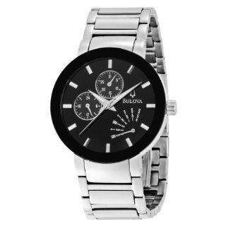 Bulova Mens 96C105 Black Dial Bracelet Watch Watches