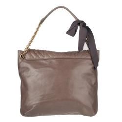 Lanvin Taupe Soft Crackled Happy Shoulder Bag