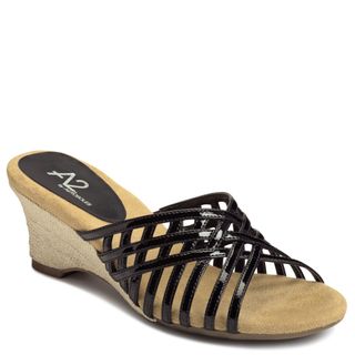 A2 by Aerosoles Womens Zentertainer Black Patent Sandals