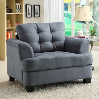 Rosalie Blue/ Grey Microfiber Chair
