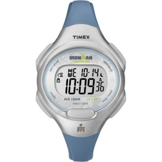 Timex Womens T5K604 Ironman Traditional 10 Lap Blue/Silvertone Watch