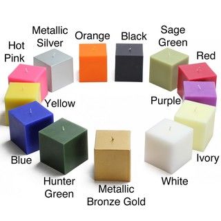Square 3 inch Pillar Candle (Pack of 12)