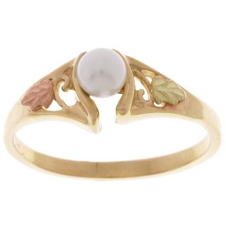 Black Hills Gold and Cultured Pearl Ring