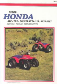 Honda Atc Trx Fourtrax 70 125 1970 1987