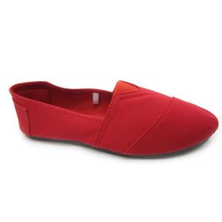 Blue Womens Timmy Red Canvas Wrapped Flats