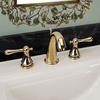 Fontaine Amalfi Wide Spread Polished Brass Bathroom Sink Facuet