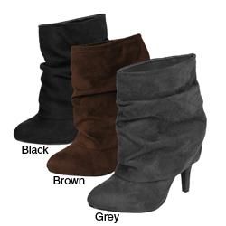 Glaze by Adi Faux Suede High Heel Slouchy Boots