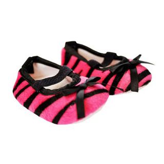 Pink Zebra Infant Girl Crib Shoes