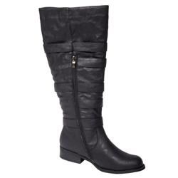 Journee Collection Womens Faux Leather Buckle Boots