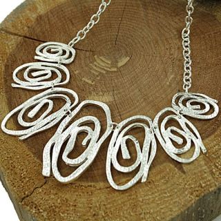 Sterling Silver Hammered Freeform Swirls Necklace (Mexico) Today $207