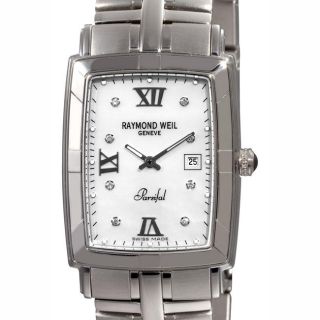 Raymond Weil Unisex Parsifal Mother of Pearl Diamond Watch