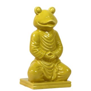 Urban Trends Collection 15 inch Yellow Ceramic Frog