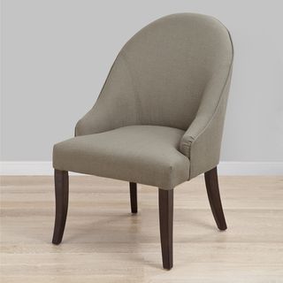 Reese Espresso Finish Chinchilla Upholstery Accent Chair