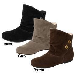 Bamboo by Journee Womens Faux Suede Ankle Boots