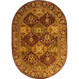 Handmade Tabriz Wine Wool Rug (76 x 96 Oval) Today $309.99 Sale $