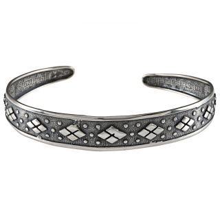 LucyNatalie Sterling Silver Checker Flexible Cuff Bracelet Today $32