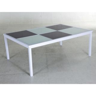 Table rectangulaire MONTEZALO 206 x 140 x 76 cm Blanche/Violette