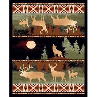 DonnieAnn Black Wolf & Deer Rug (5 x 7) Today $134.99