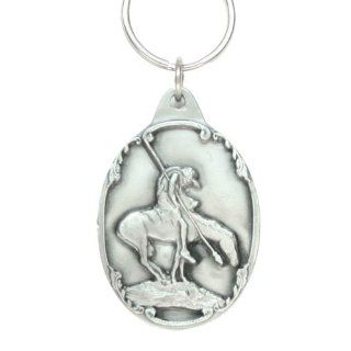 Pewter Key Ring   End of the Trial   Native American Warrior