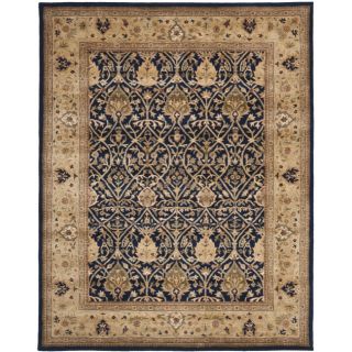 Handmade Mahal Blue/ Gold New Zealand Wool Rug (83 x 11) Today $690