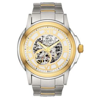 Bulova Mens BVA Series 110 Two tone Stainless Steel Automatic Watch