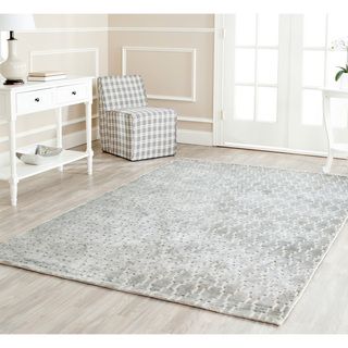 Hand knotted Mirage Grey Viscose Rug (7 6 x 9 6)