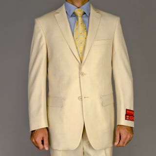 Mantoni Mens Solid Beige Wool 2 Button Suit Today $194.99 5.0 (1