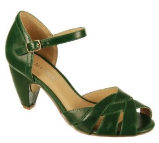Chelsea Crew Nikki Ankle Strap Heels   Green 41 Shoes