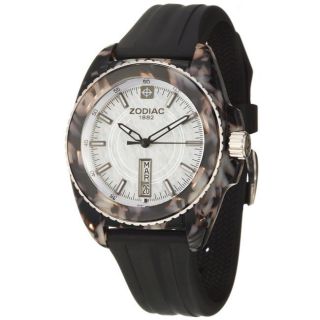 Zodiac Womens Racer Tortoise Steel and Rubber Quartz Watch