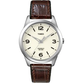 Timex Womens Weekender Casual Brown Leather Strap Watch