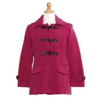 Shyla Coats Girls Size 12 Designer Raspberry Toggle Wool