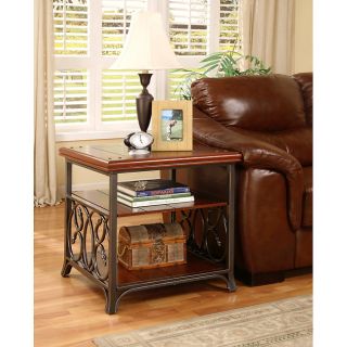 Scrolled Metal and Wood End Table Today $152.99 4.7 (206 reviews)