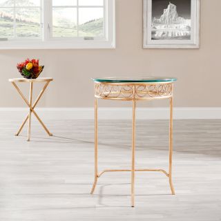 Hidden Treasures Glass Top Brass Accent Table Today $284.99 Sale $