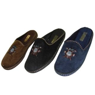 Mens Corduroy House Slippers (Case of 36 Pair)