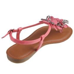 Journee Collection Womens Ashley 34 Embellished T strap Sandals
