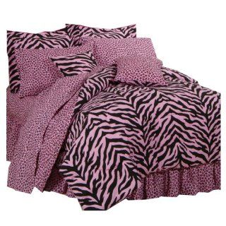 Pink Zebra Print Bed in a Bag (Queen)