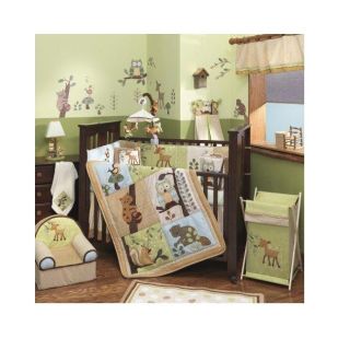 Lambs & Ivy Enchanted Forest 6 piece Crib Bedding Set