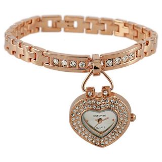 Dufonte by Lucien Piccard Womens Follow Your Heart 14K Rose Gold